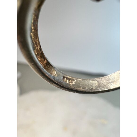 Vtg Sterling Silver Swirl Fluted Domed Band Ring size 5.5 stamped 925 & NF 9.14m - Picture 6 of 12